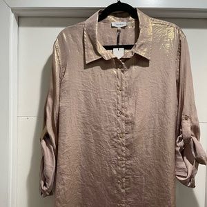 Gold Shimmer Calvin Klein Blouse